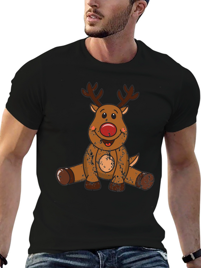 Rudolph Reindeer Graphic Tee - Black