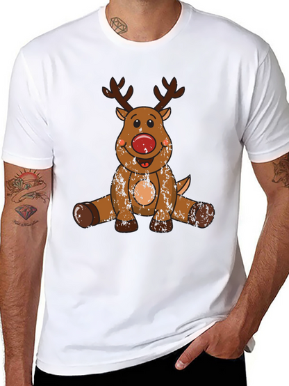 Rudolph Reindeer Graphic Tee - Black