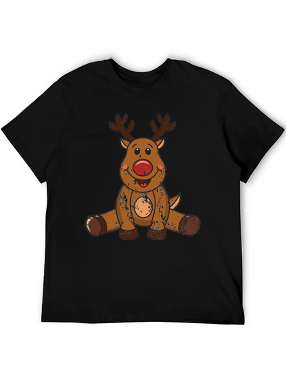 Rudolph Reindeer Graphic Tee - Black