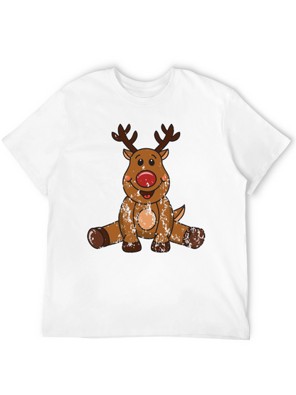 Rudolph Reindeer Graphic Tee - Black