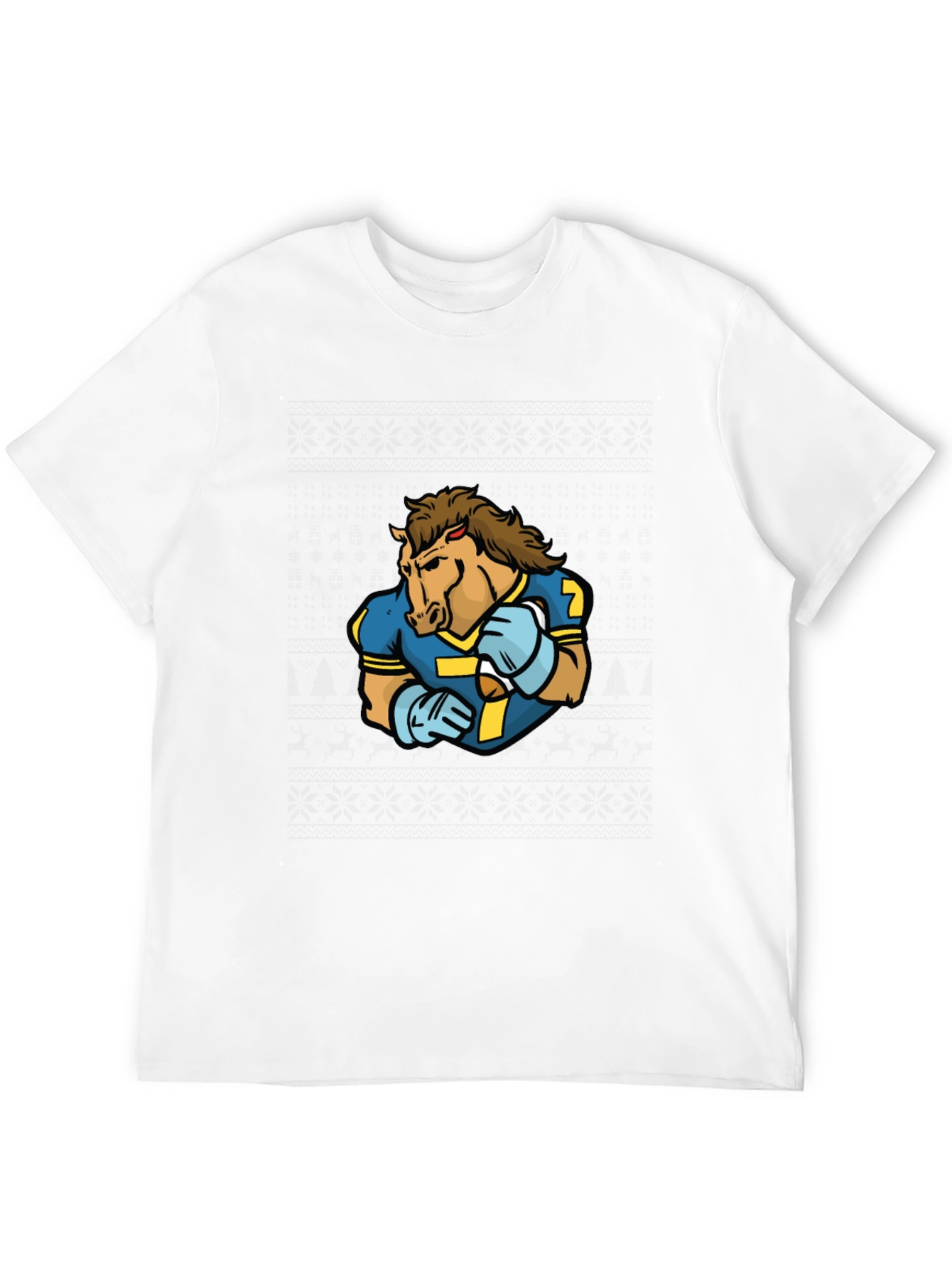 Horse Football Player Graphic T-Shirt
