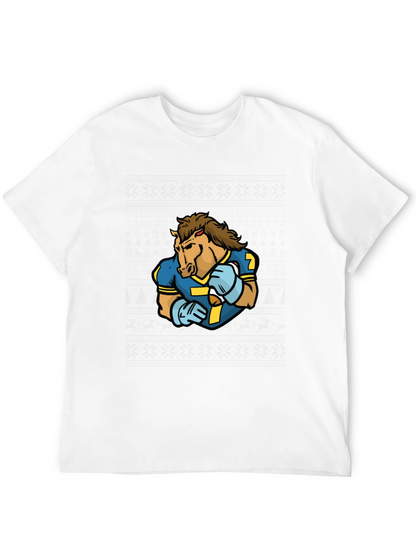 Horse Football Player Graphic T-Shirt