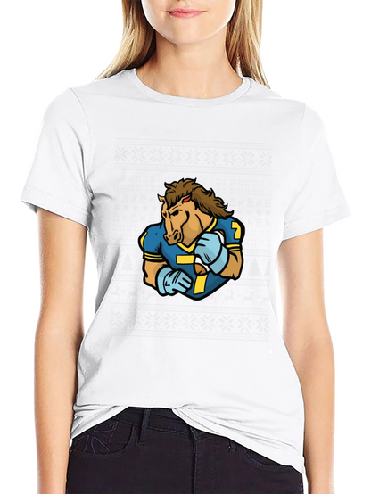 Horse Football Player Graphic T-Shirt