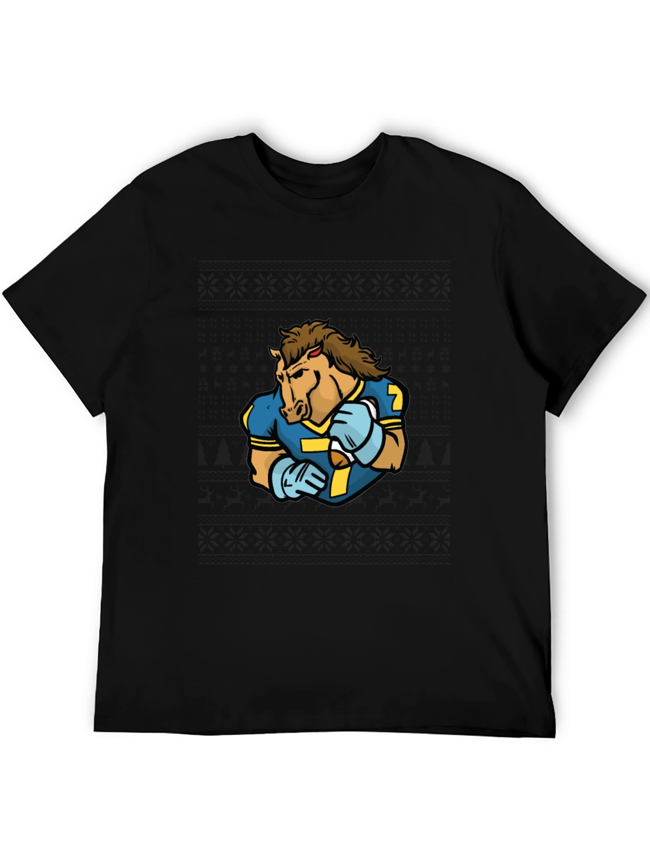 Horse Football Player Graphic T-Shirt