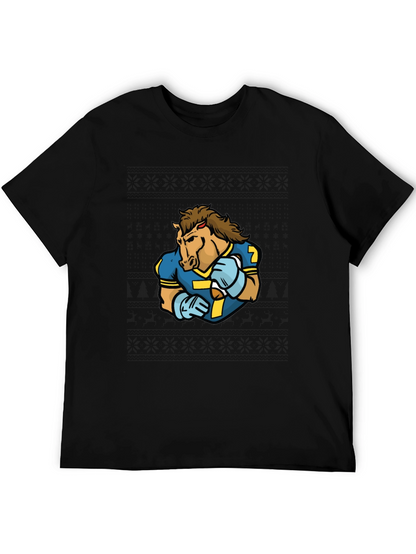 Horse Football Player Graphic T-Shirt