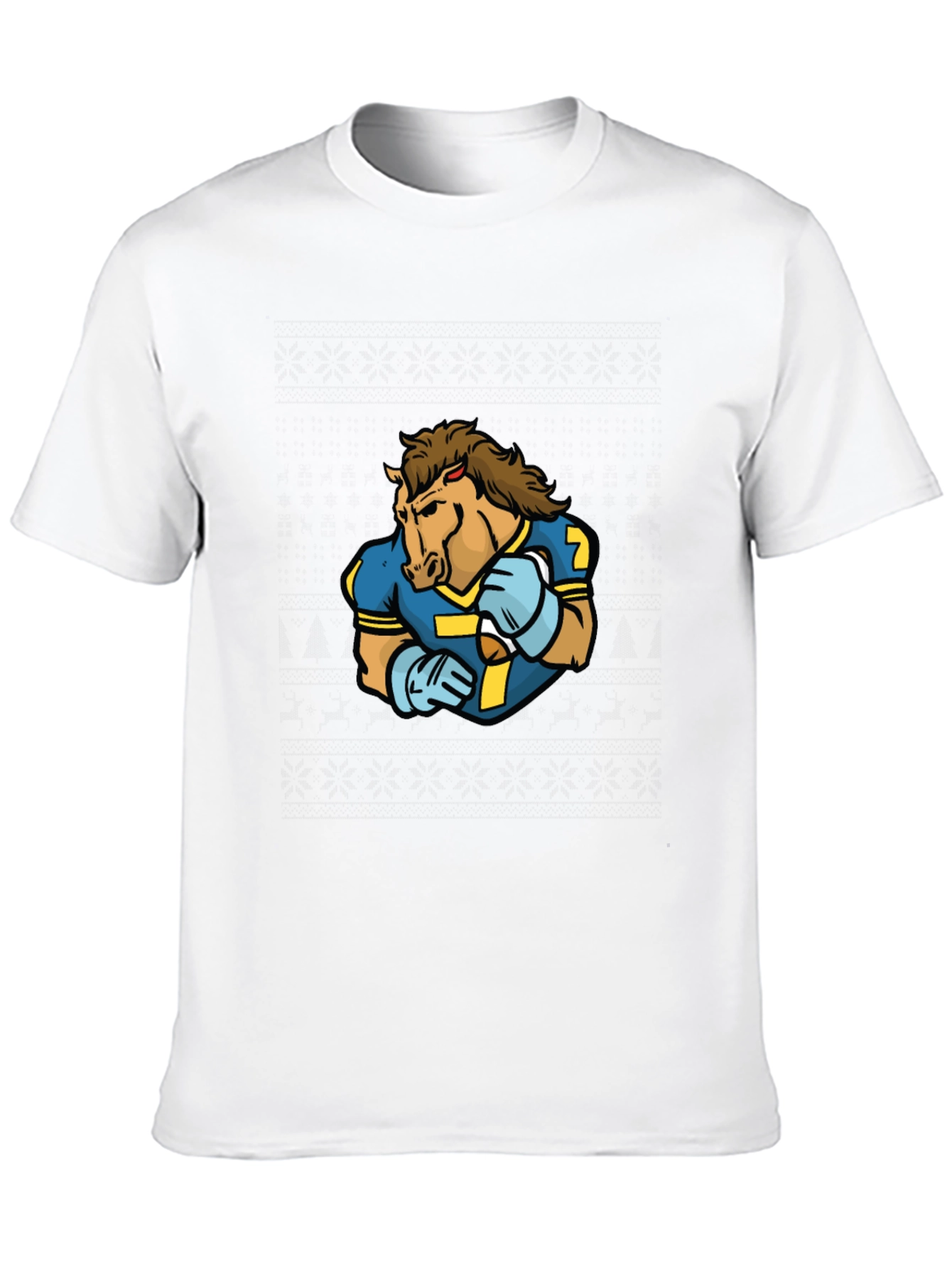 Horse Football Player Graphic T-Shirt