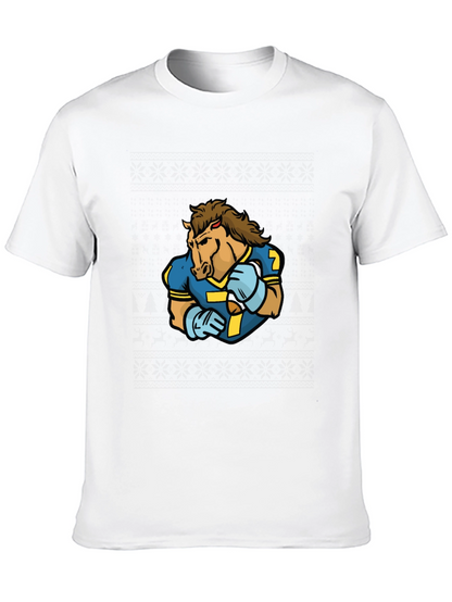 Horse Football Player Graphic T-Shirt