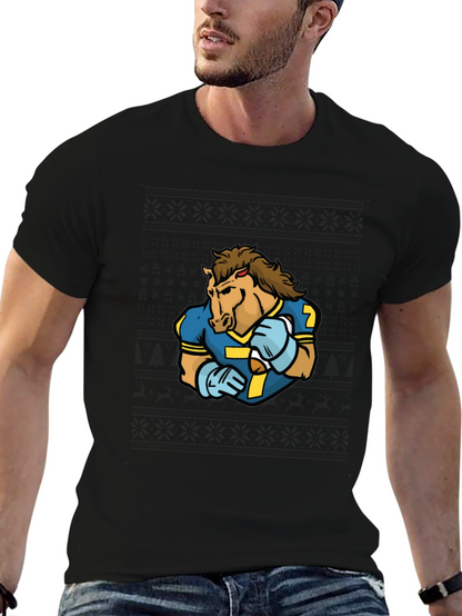 Horse Football Player Graphic T-Shirt