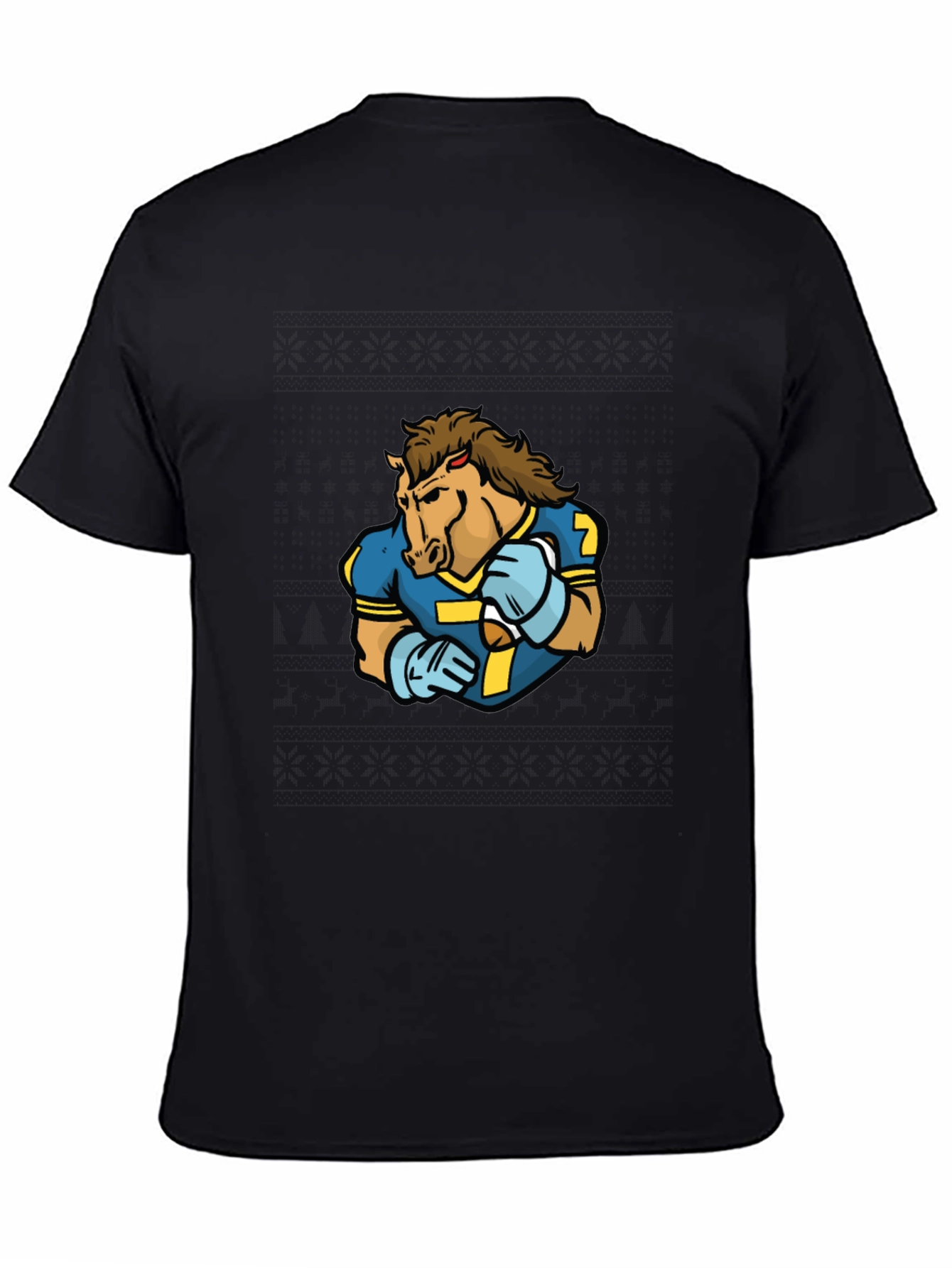 Horse Football Player Graphic T-Shirt