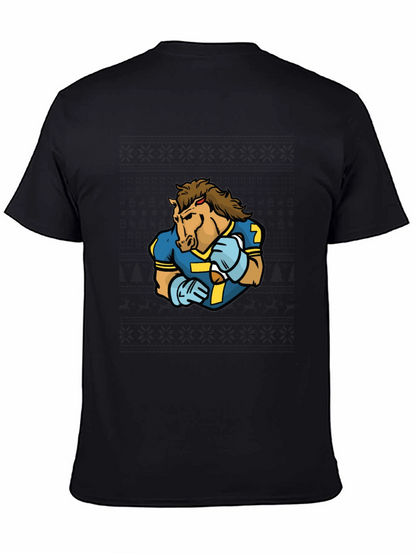 Horse Football Player Graphic T-Shirt
