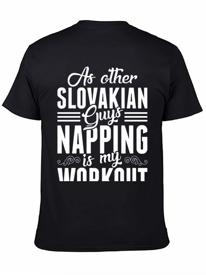 Slovakian Napping Workout Black T-Shirt