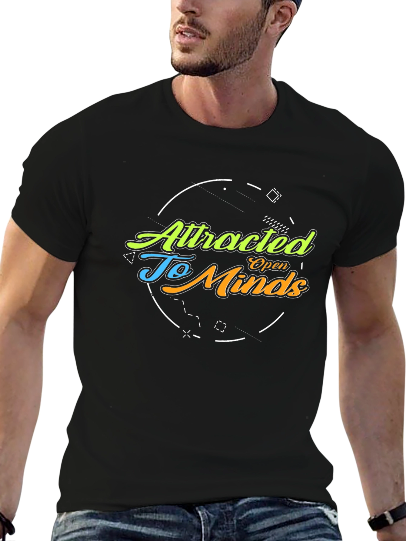 Attracted To Open Minds Graphic Tee - Black