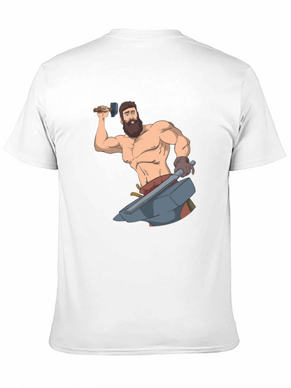 Blacksmith Cartoon Graphic T-Shirt