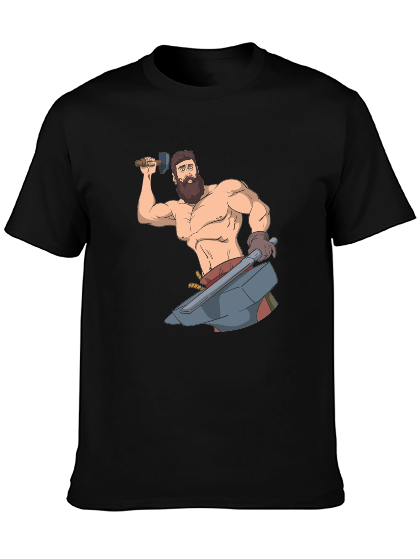 Blacksmith Cartoon Graphic T-Shirt