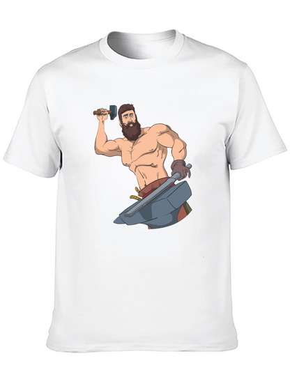 Blacksmith Cartoon Graphic T-Shirt