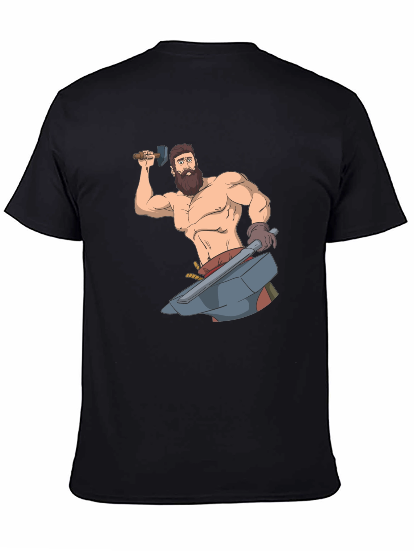Blacksmith Cartoon Graphic T-Shirt