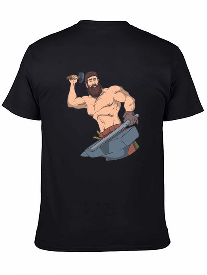 Blacksmith Cartoon Graphic T-Shirt