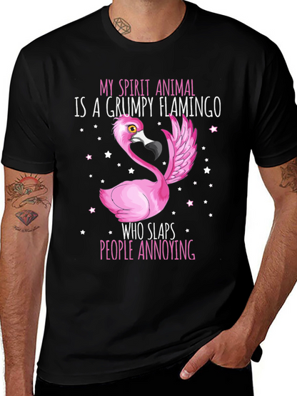 Grumpy Flamingo T-Shirt - Funny Animal Tee