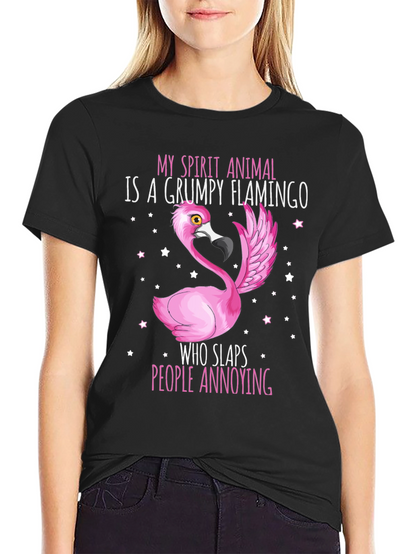 Grumpy Flamingo T-Shirt - Funny Animal Tee