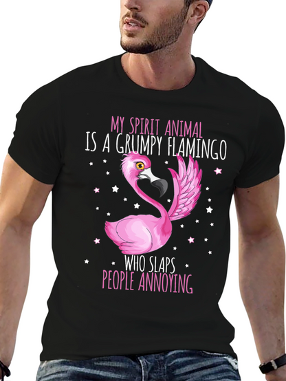 Grumpy Flamingo T-Shirt - Funny Animal Tee