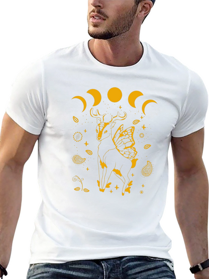 Deer Moon Phase Graphic Tee