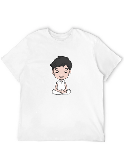 Meditating Man Black T-Shirt