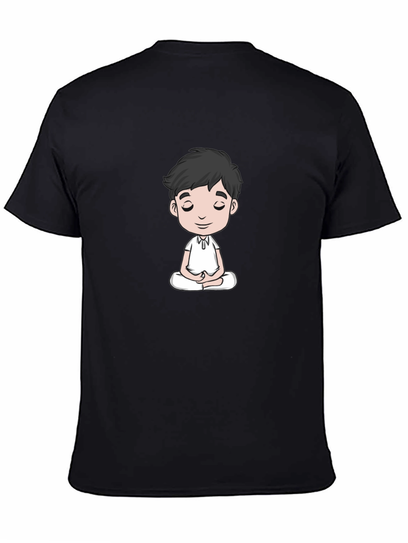 Meditating Man Black T-Shirt