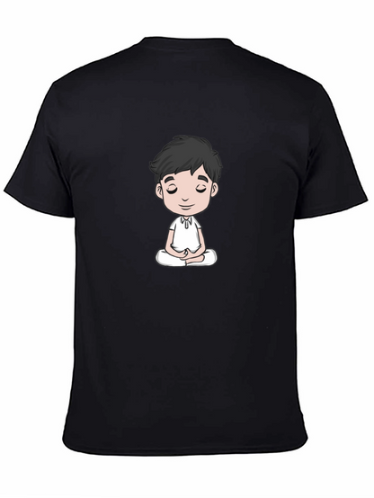 Meditating Man Black T-Shirt