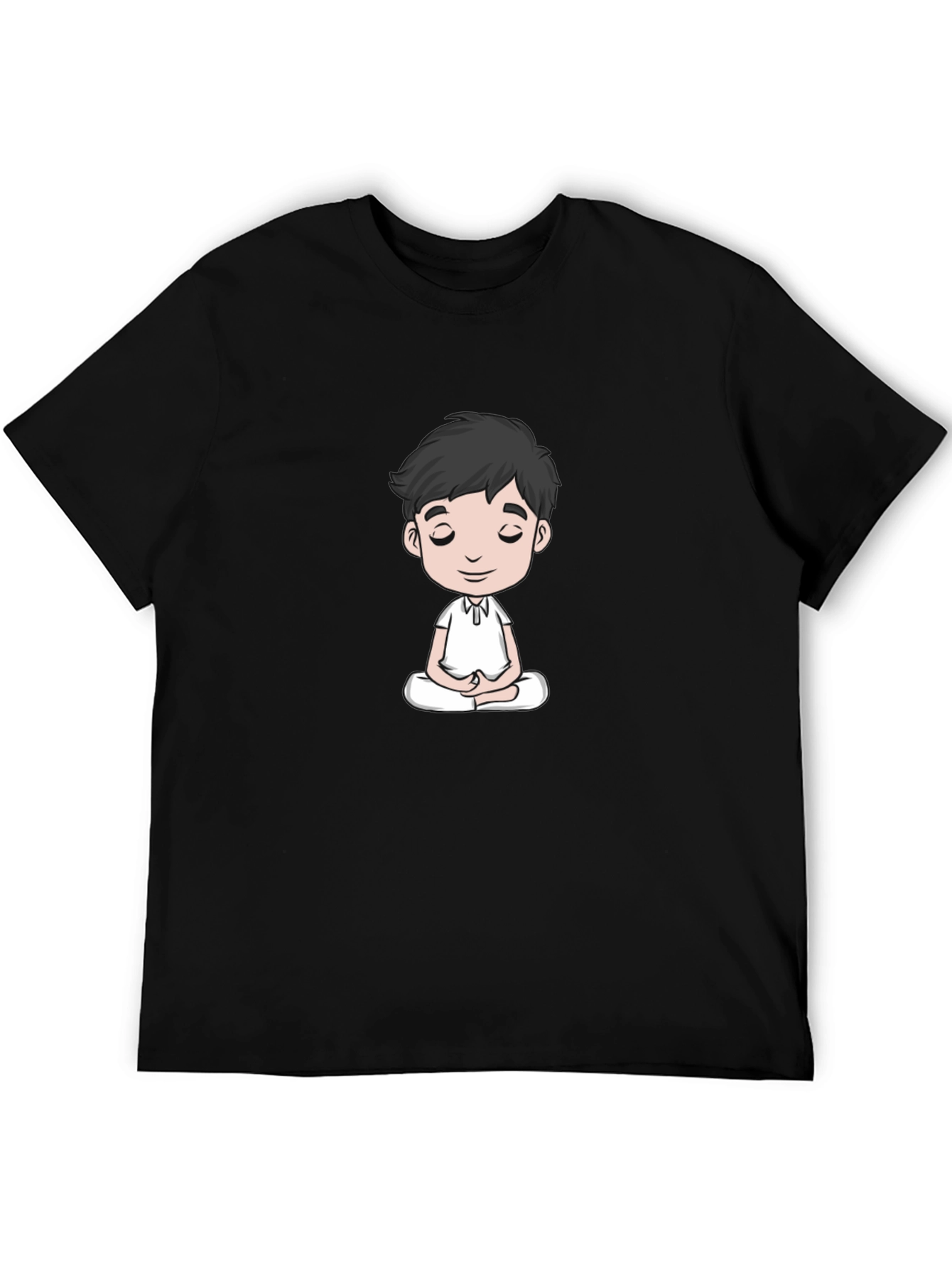 Meditating Man Black T-Shirt