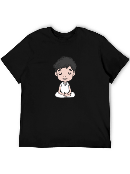 Meditating Man Black T-Shirt