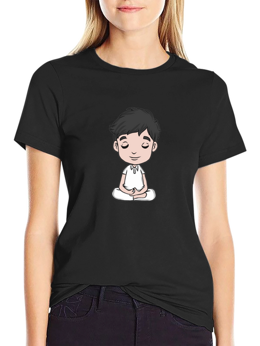 Meditating Man Black T-Shirt