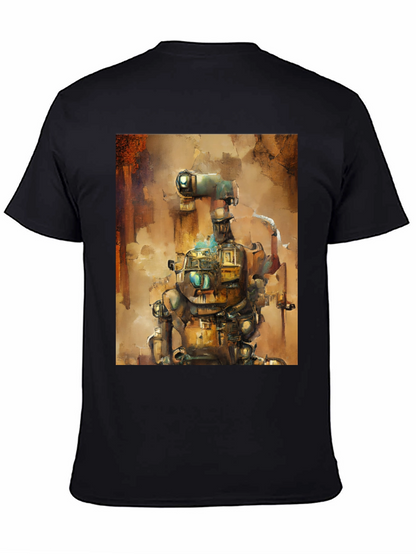 Steampunk Robot Graphic Tee - Unique Design
