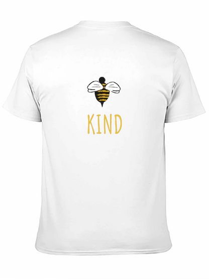 Be Kind Bee T-Shirt - Black Cotton Casual Tee