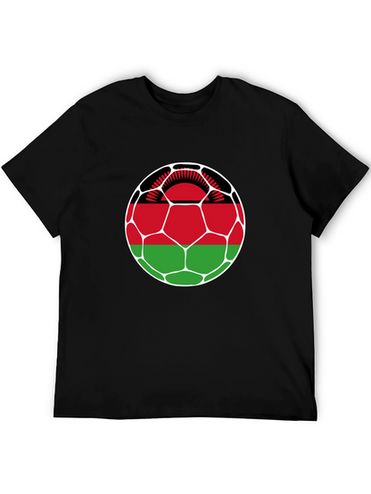 Malawi Flag Soccer Ball Graphic Tee