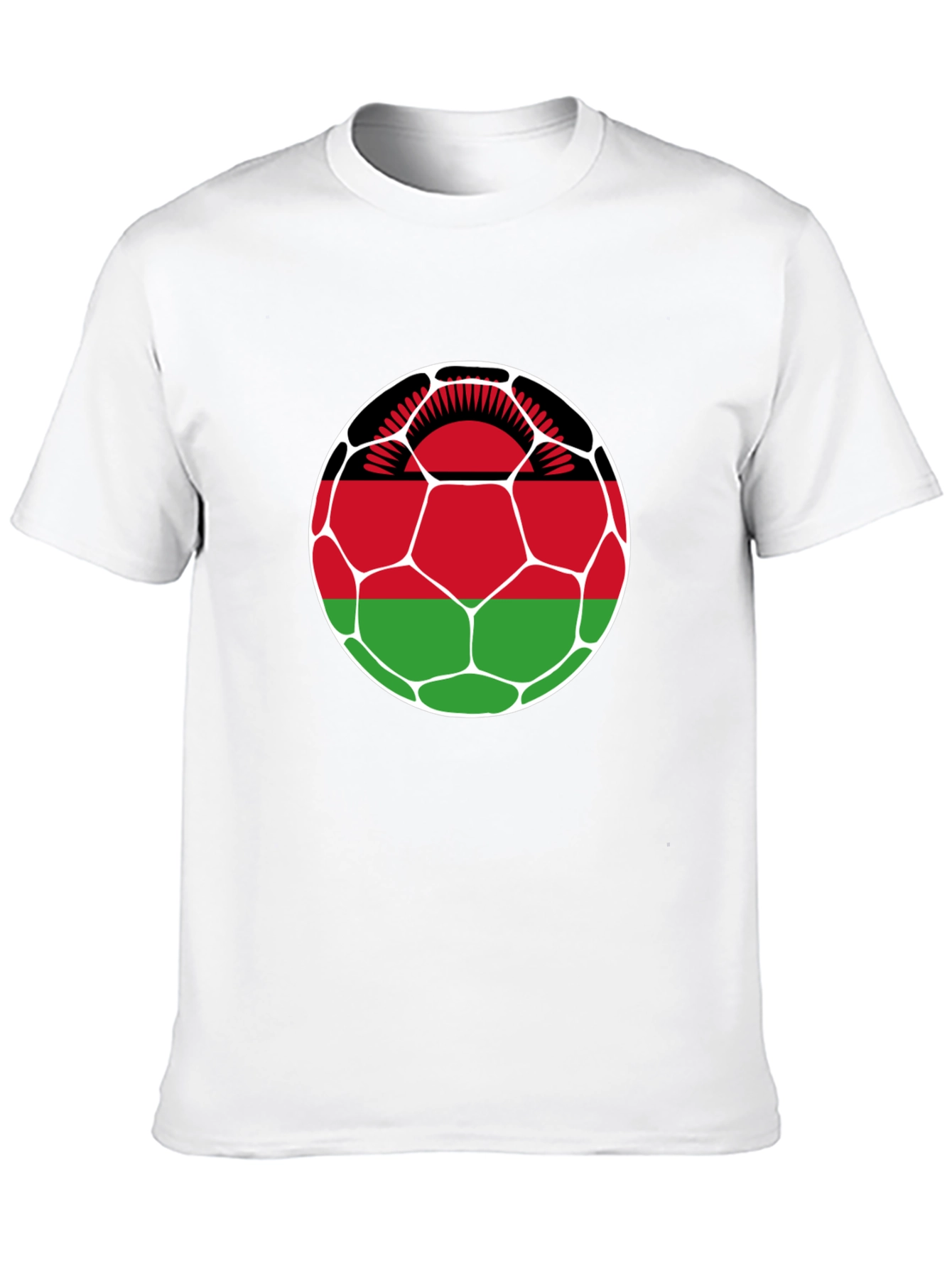 Malawi Flag Soccer Ball Graphic Tee