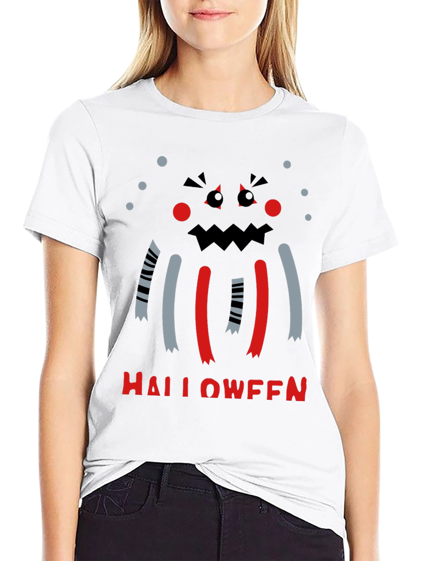 Halloween Monster Graphic Tee - Spooky Season Shirt