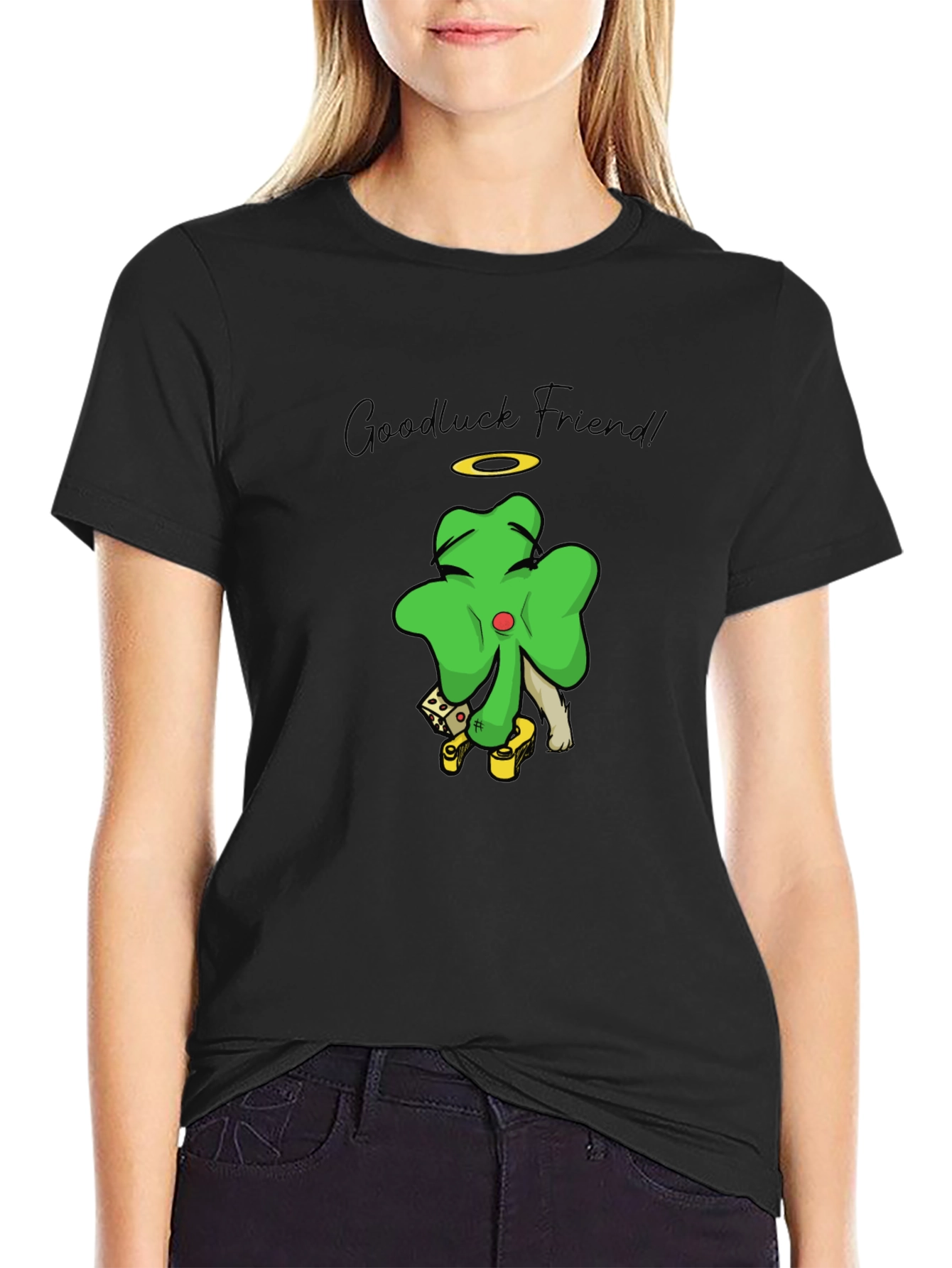 Lucky Shamrock Graphic Tee - Goodluck Friend!