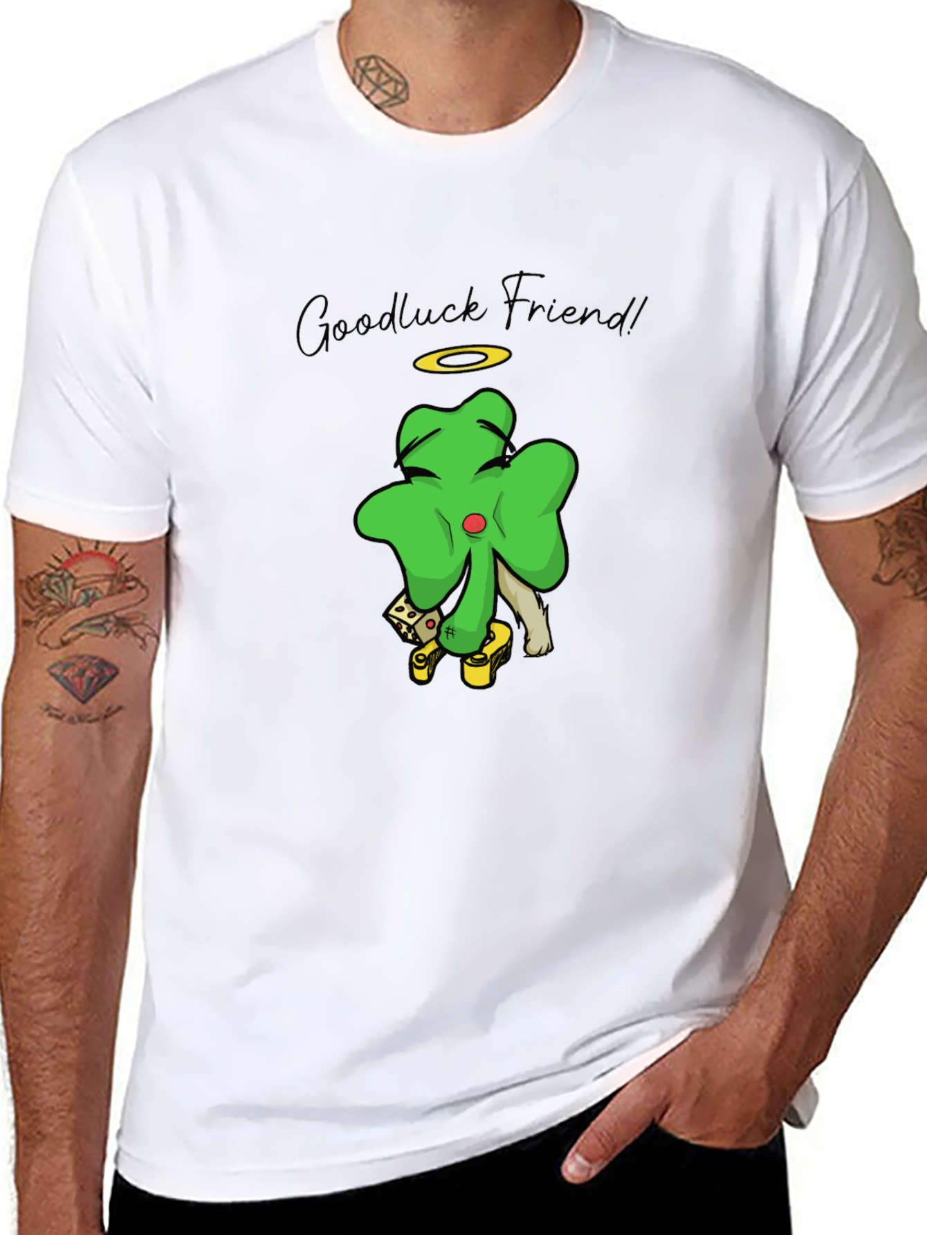 Lucky Shamrock Graphic Tee - Goodluck Friend!