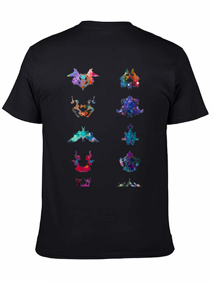 Rorschach Inkblot Art Print Black T-Shirt