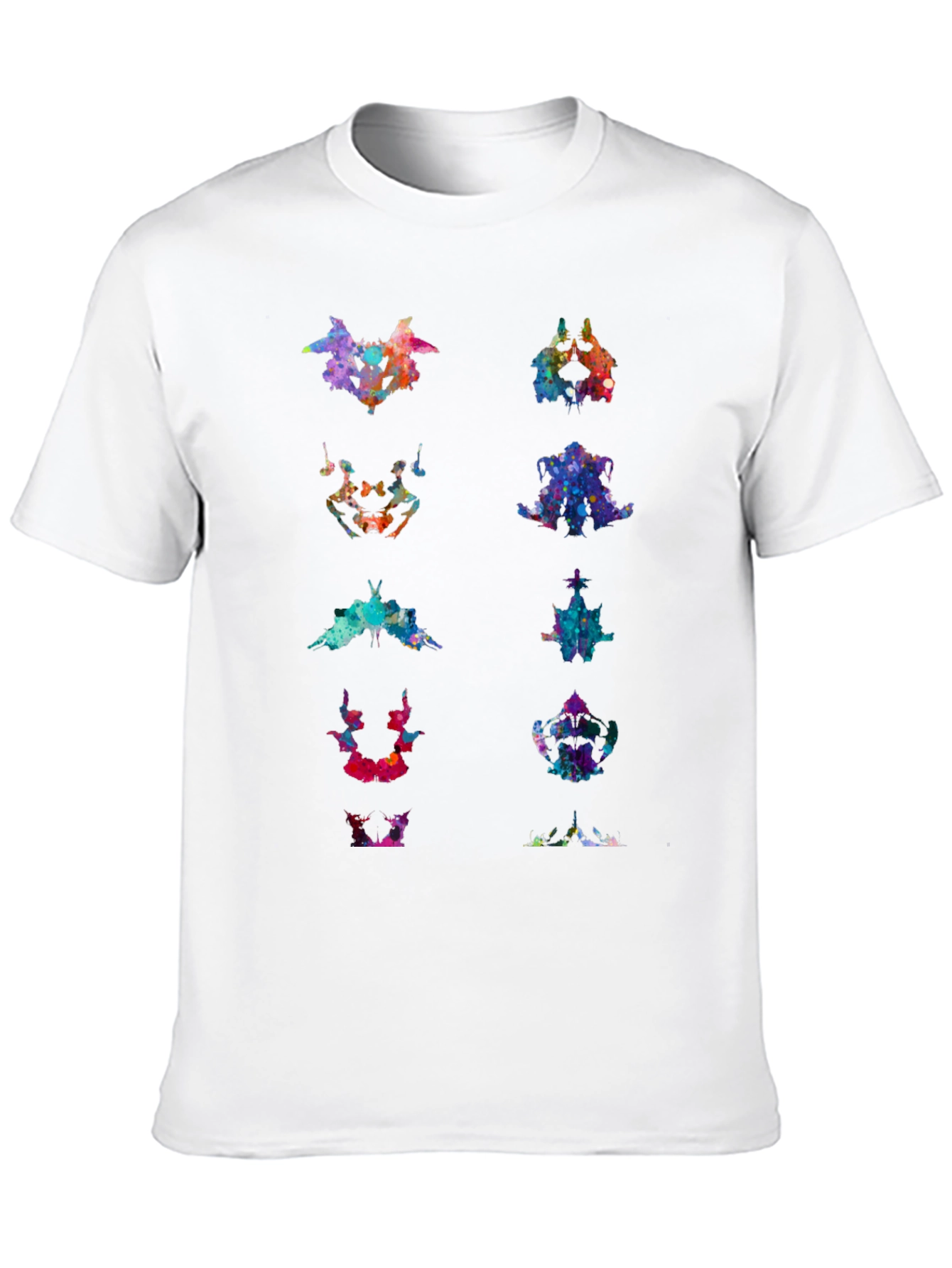 Rorschach Inkblot Art Print Black T-Shirt