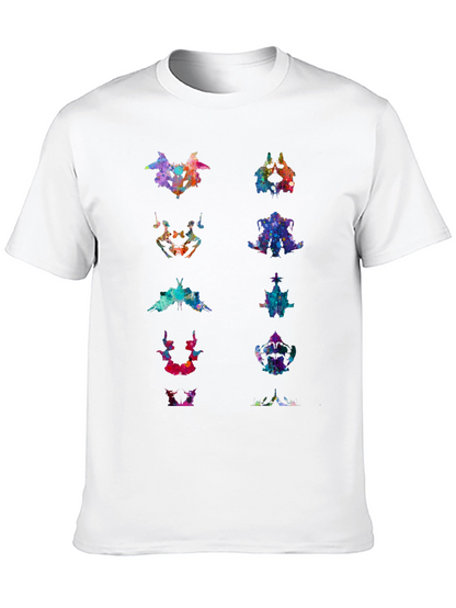 Rorschach Inkblot Art Print Black T-Shirt