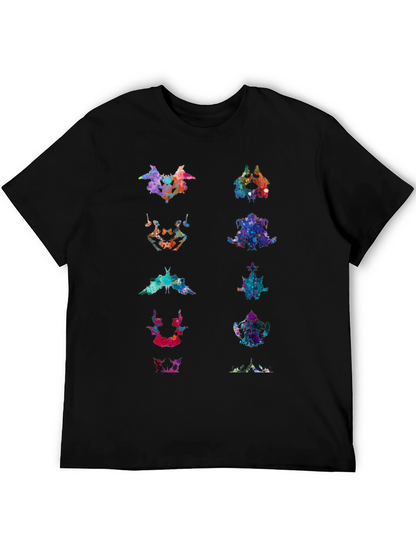 Rorschach Inkblot Art Print Black T-Shirt