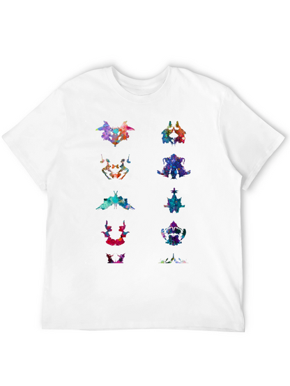 Rorschach Inkblot Art Print Black T-Shirt