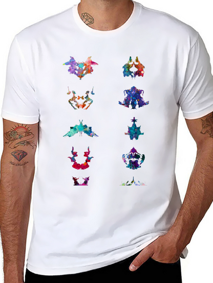 Rorschach Inkblot Art Print Black T-Shirt