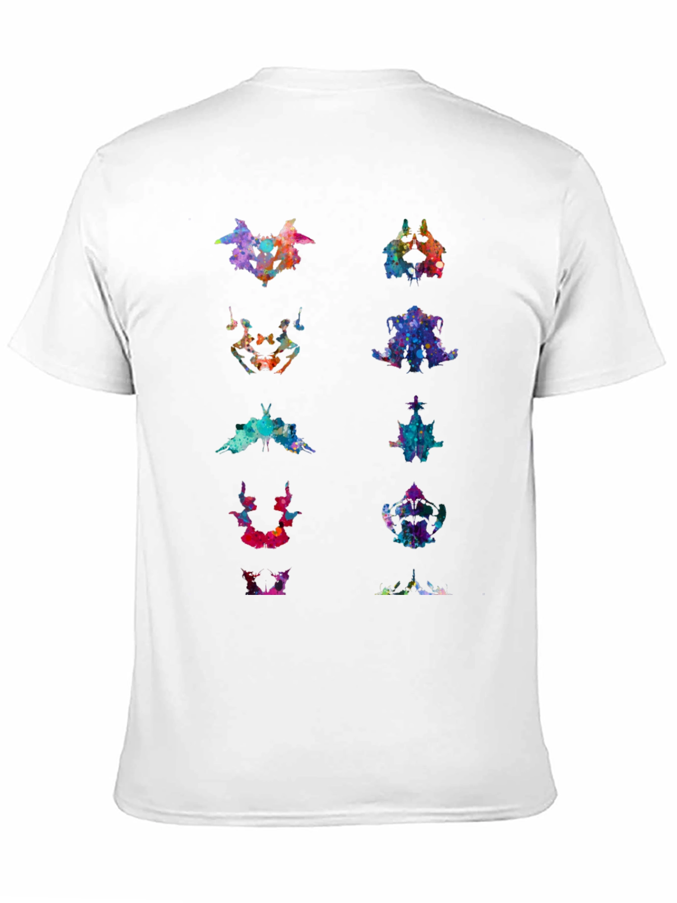 Rorschach Inkblot Art Print Black T-Shirt