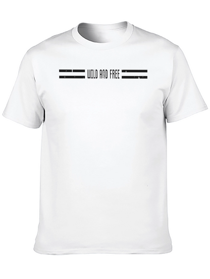 Mens Black Graphic T-Shirt - Minimalist Design