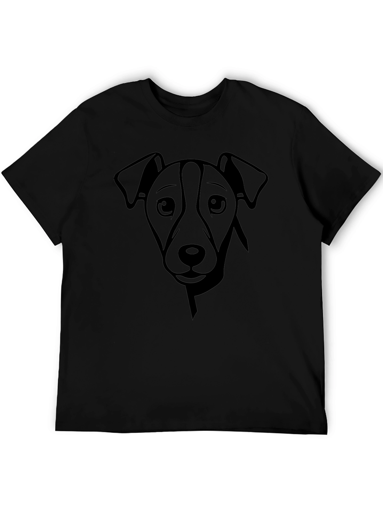 Dog Graphic Print Crew Neck T-Shirt