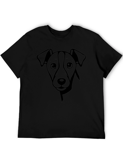 Dog Graphic Print Crew Neck T-Shirt