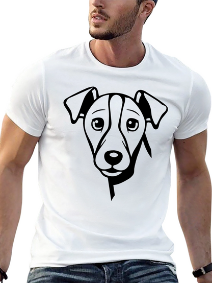 Dog Graphic Print Crew Neck T-Shirt
