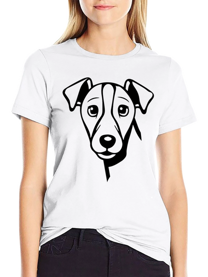 Dog Graphic Print Crew Neck T-Shirt